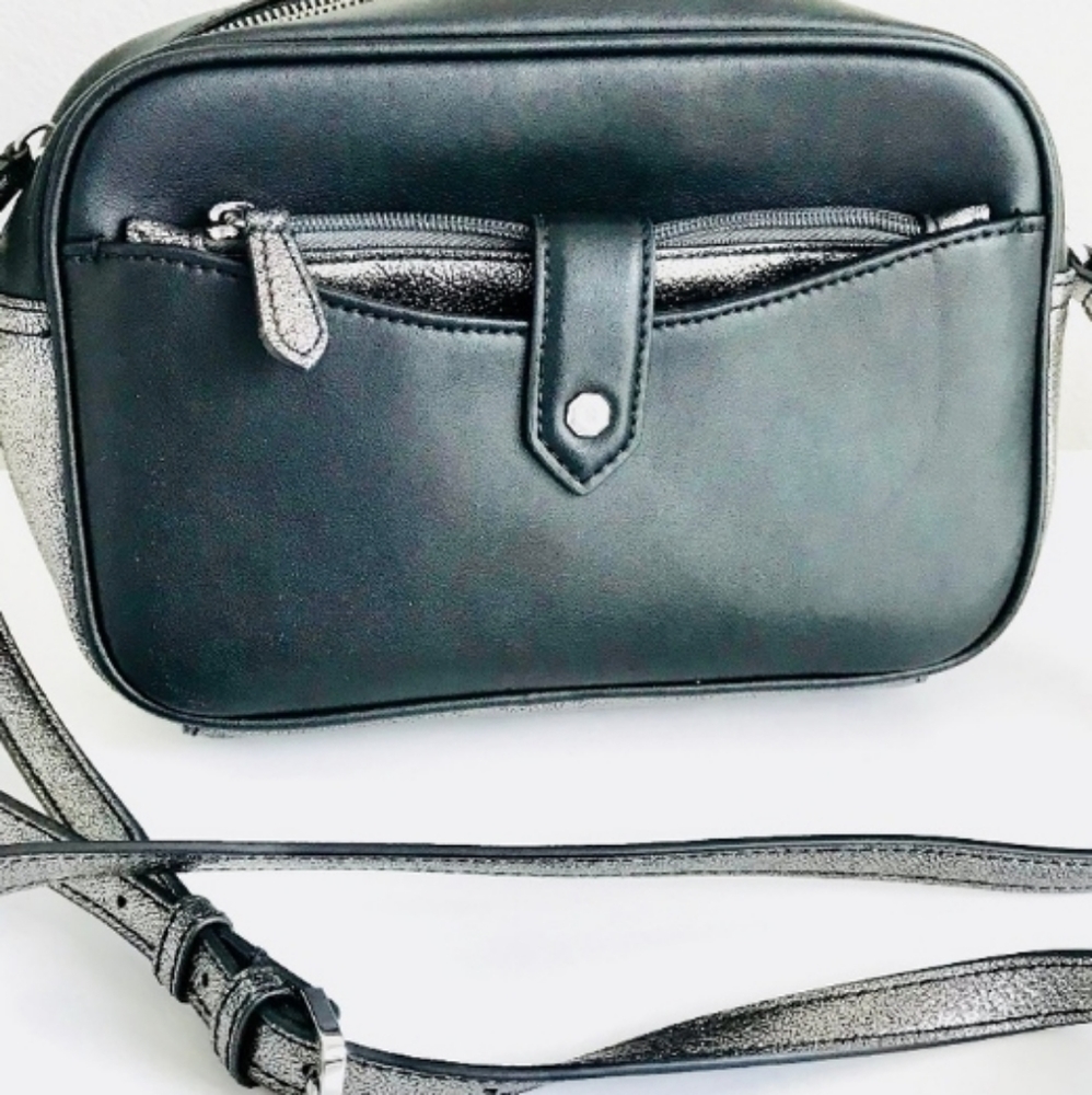Gili NY Black and Gunmetal Crossbody